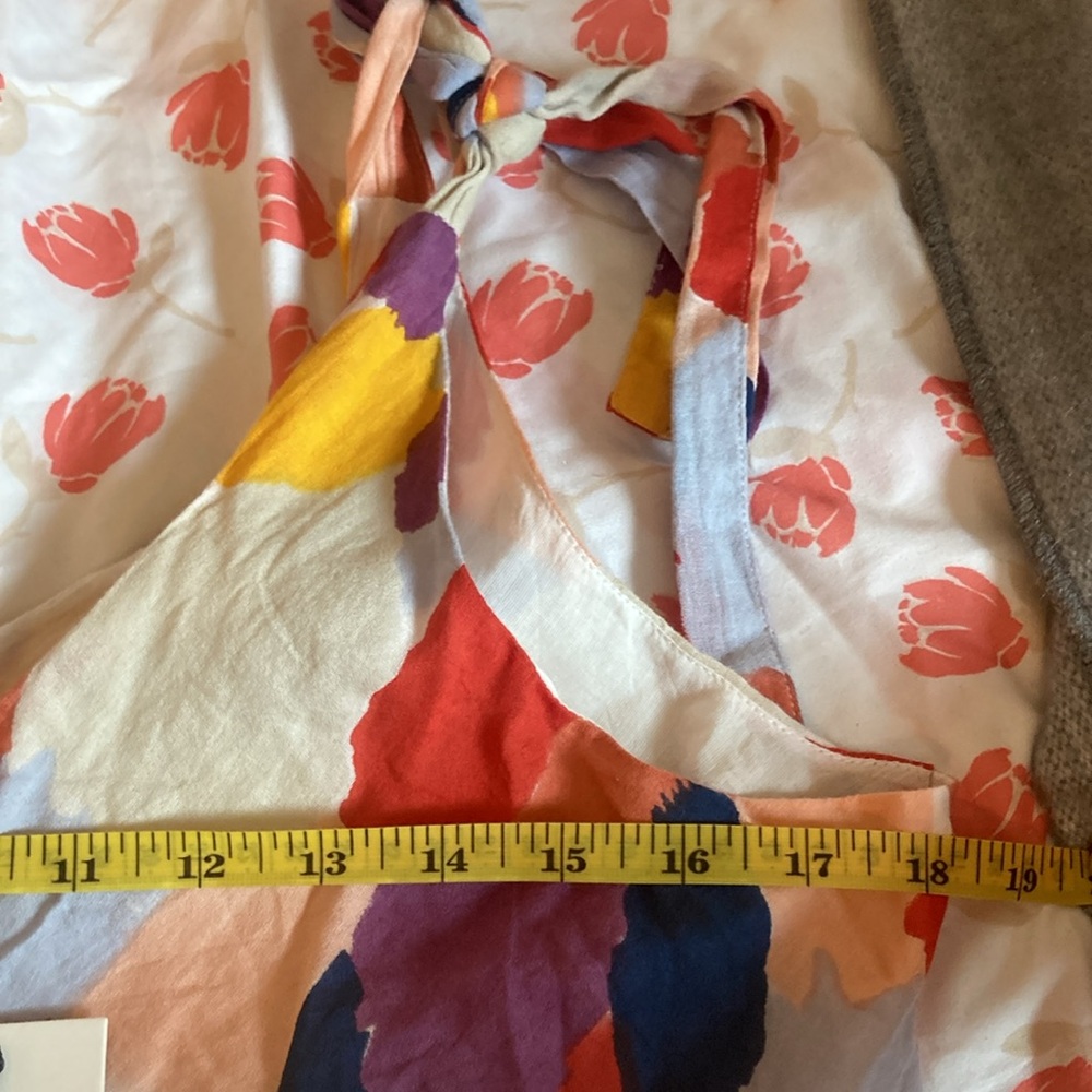 THML| Mabli Multicolored Tiered Maxi Dress 100% Cotton| Sz Lg. NWT - Picture 9 of 11